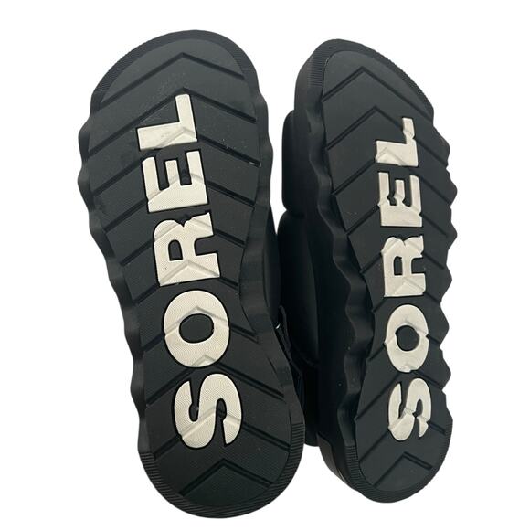 Sorel Viibe Slingback Flat Puffy Black Sandal Size 11 - Picture 10 of 10